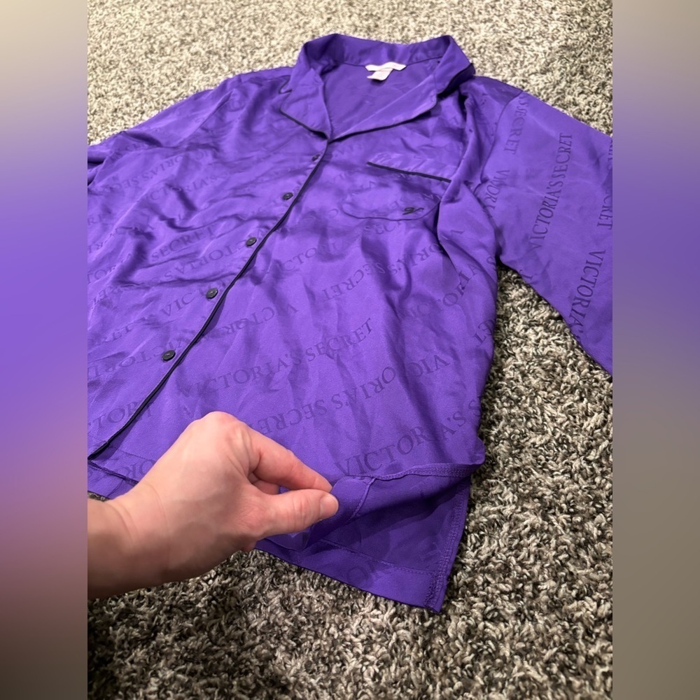 Victorias Secret Purple 2 Piece PJ Set Size Medium - Picture 15 of 16